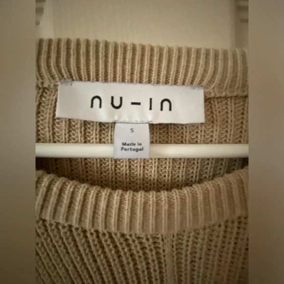 Nu-in Beige Crew Neck Sweater - Picture 2 of 4